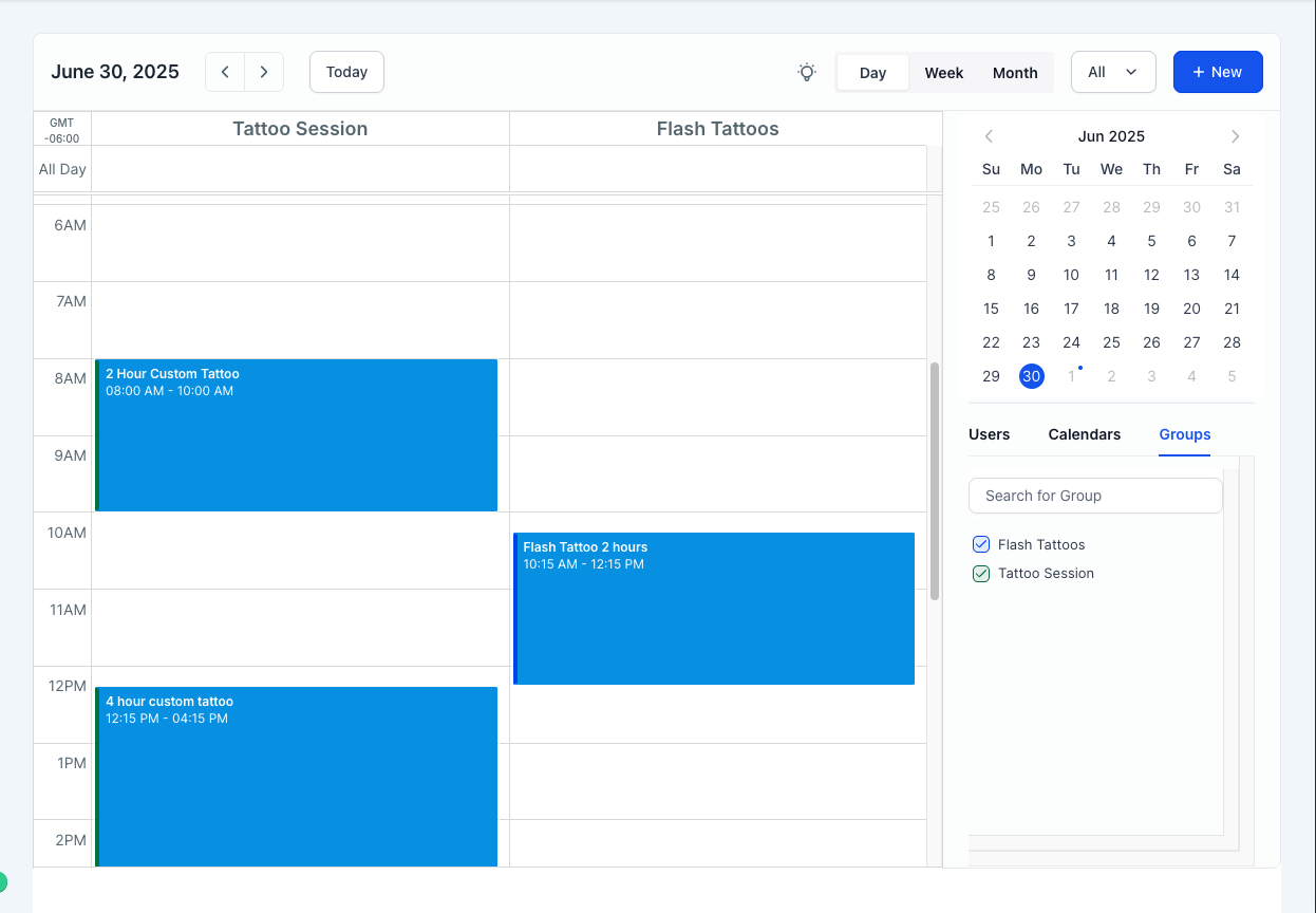 Booking Calendar View
